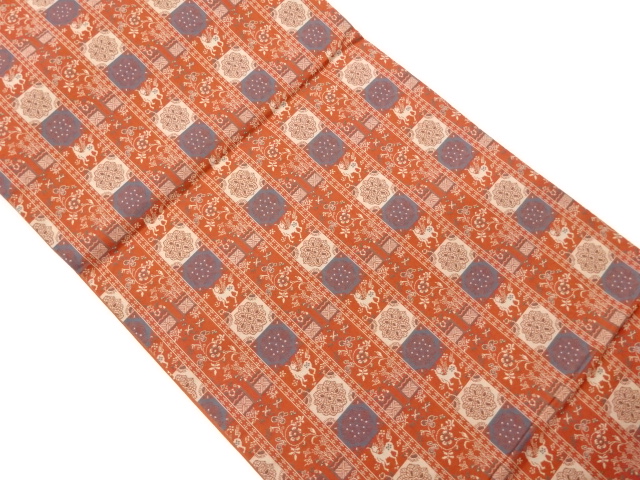 JAPANESE FUKURO OBI / WOVEN FLOWER CREST